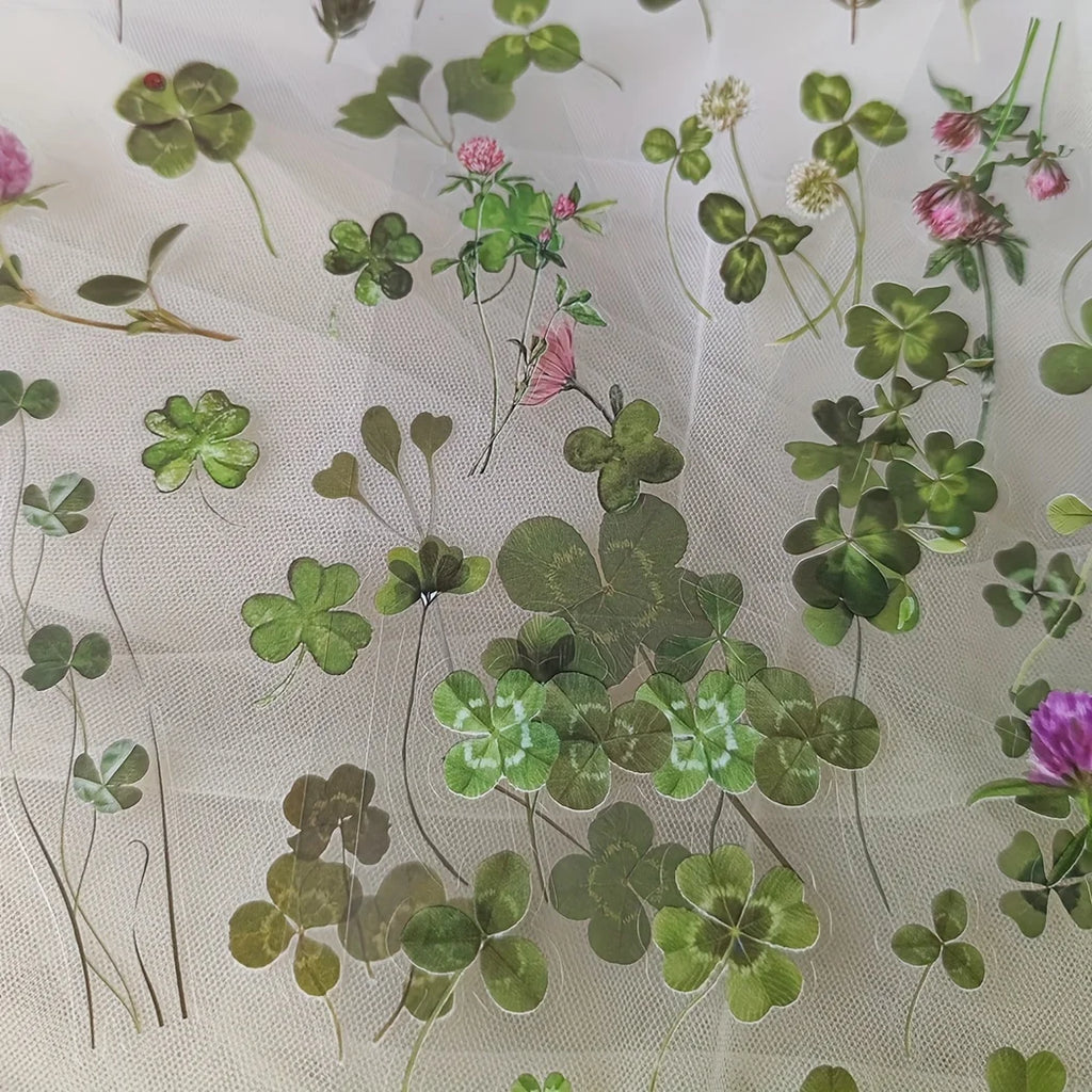 6 pcs/pack PET Plants Flowers Stickers DIY Scrapbooking Planner Decoration Collage Diary Supplies Aesthetics Stationery Sticker Qme