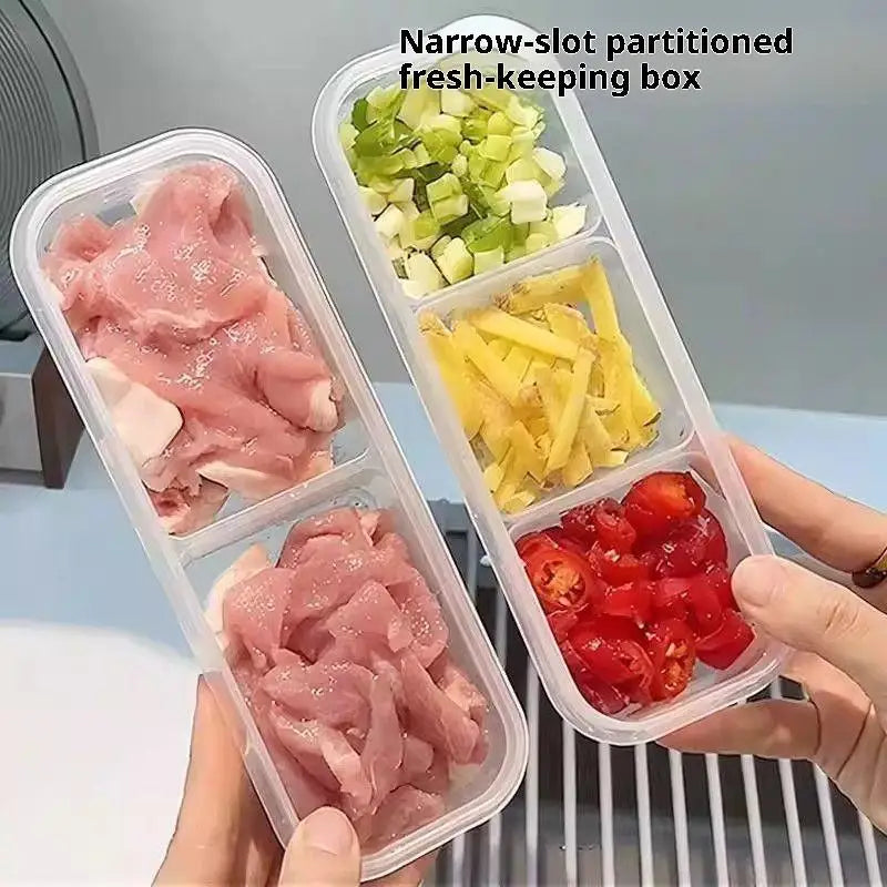 2 3-Compartment Refrigerated Storage Refrigerator Box Packed Meal Qme