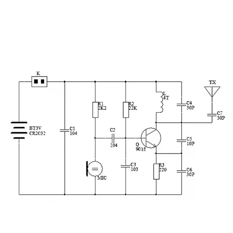 FM Stereo Radio Transmitter DIY Microphone DC 3V Soldering Practice Qme