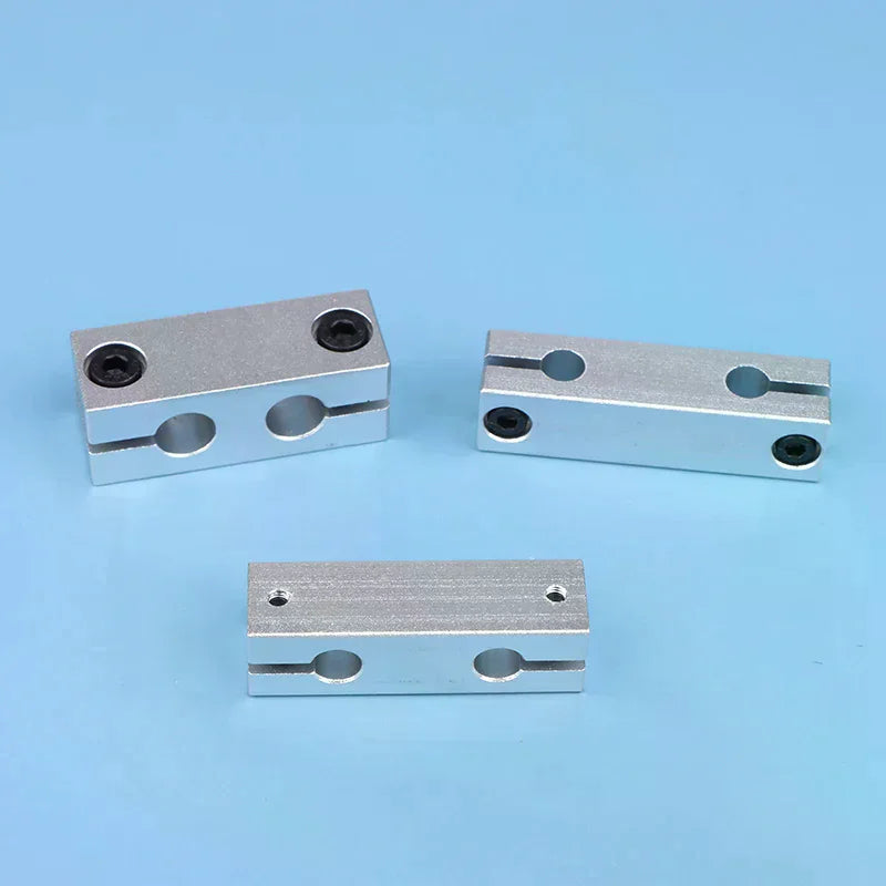 6MM 8MM Pillar Parallel Clamp With The Same Diameter Optical Axis Fixing Steel Pipe Round Frame Connector Qme