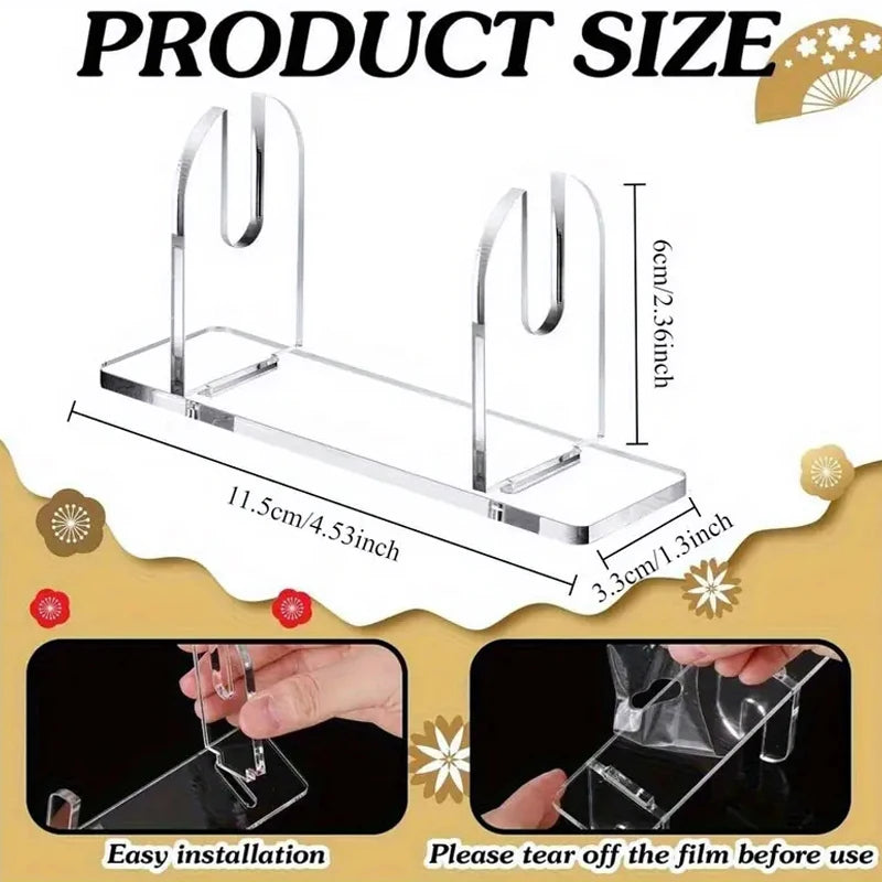 1 Japanese Chinese Hand Fans Acrylic Fan Display Stands Foldable Qme