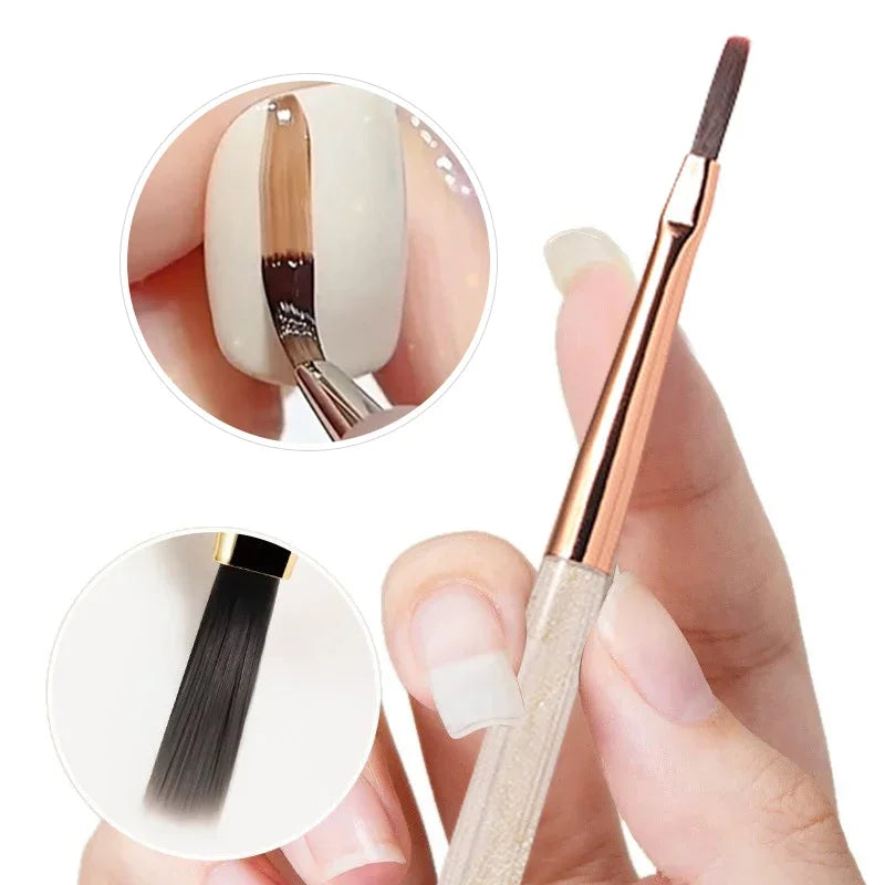 1 French Plaid Nail Art Brushes Line Grid Pattern Drawing Pen DIY UV Qme