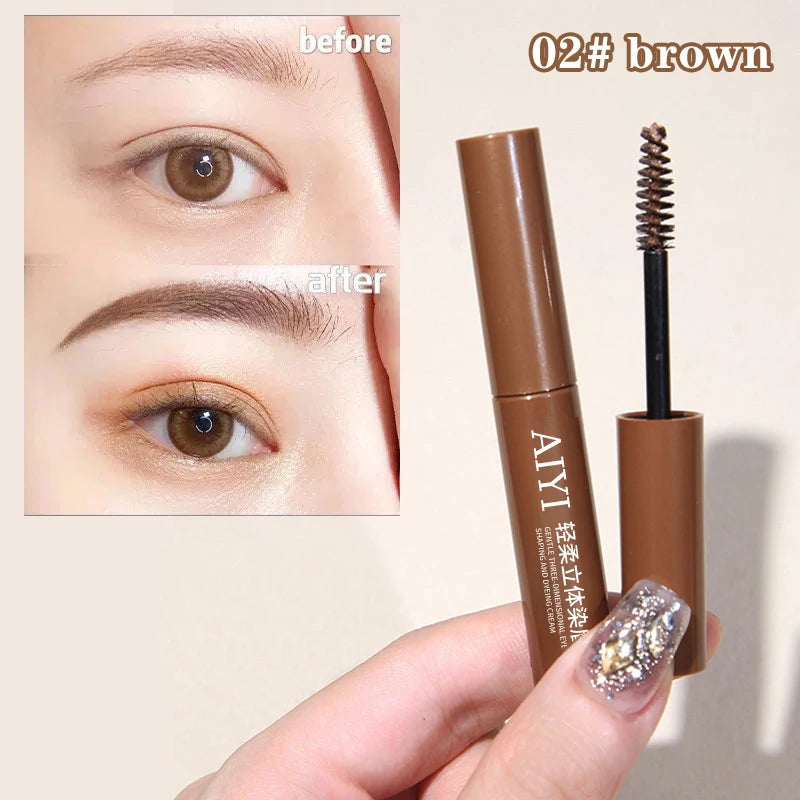 Waterproof Sweat-proof Tinted Eyebrow Gel Long-lasting Smudge-proof Qme 02 brown