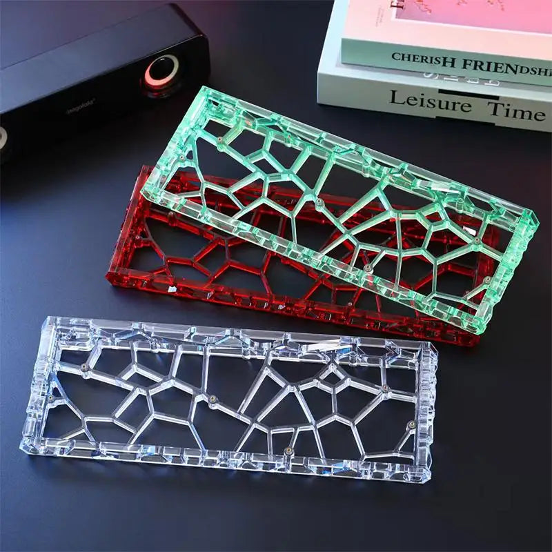 GH60 Clear Acrylic Hollow Shell Custom Keyboard Case DIY Mechanical Qme