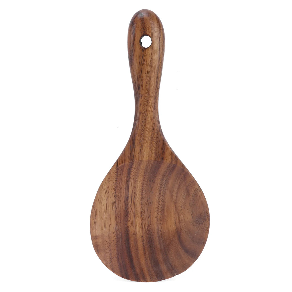 Wood Rice Spoon Rice Paddle Scoop Wooden Kitchen Spoon Ladle Tablespoon Big Serving Spoon Wooden Kitchen Utensils Tableware Qme Brown