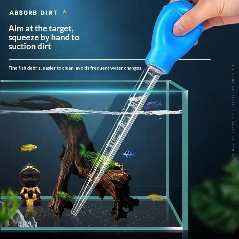Fish Tank Vacuum Cleaner Simple Cleaning Tool Aquarium Water Qme