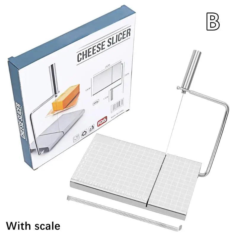 Stainless Steel Cheese Cutter Measurements Heavy Duty Butter Baking Qme B