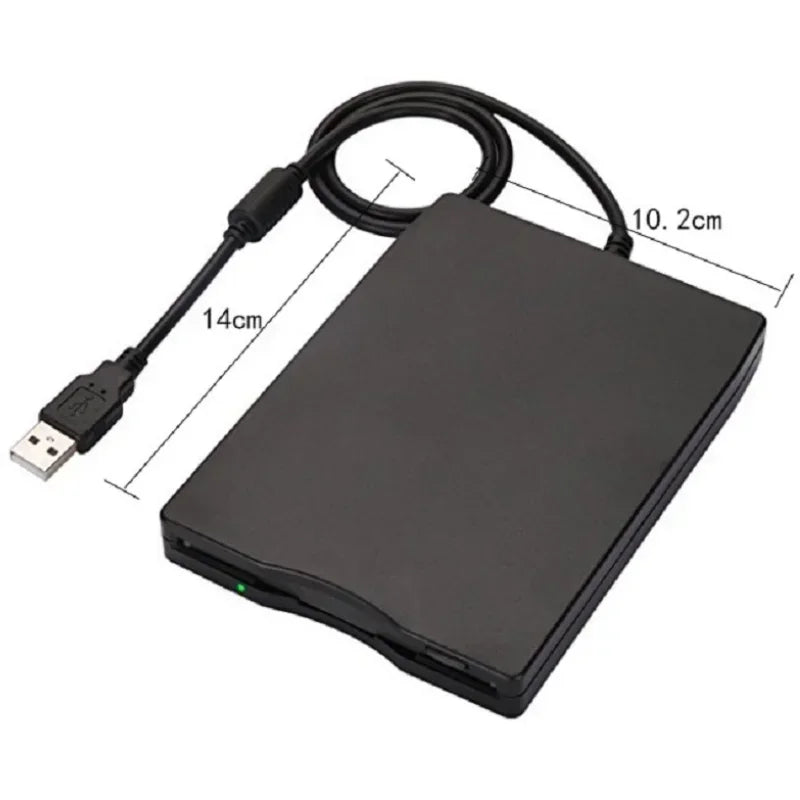 1pcs USB Floppy Disk Reader Drive 3.5” External Portable 1.44 MB FDD Diskette Drive for Windows 7 8 2000 XP Vista PC Laptop Qme