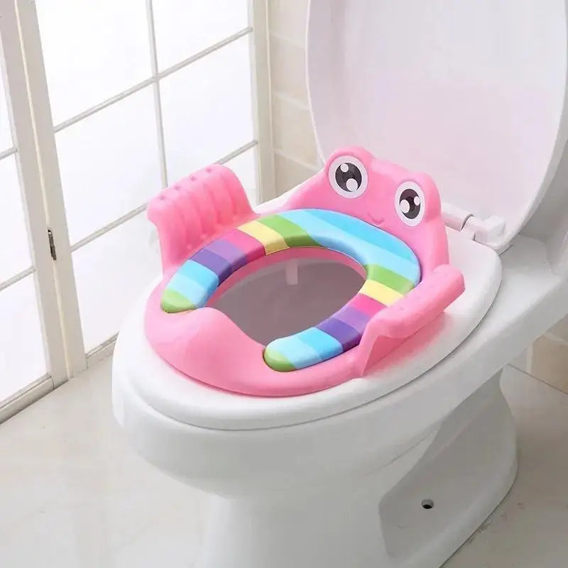 Baby Potty Training Seat Armrests Safe Toilet Cushion Toddlers Boys Qme Pink