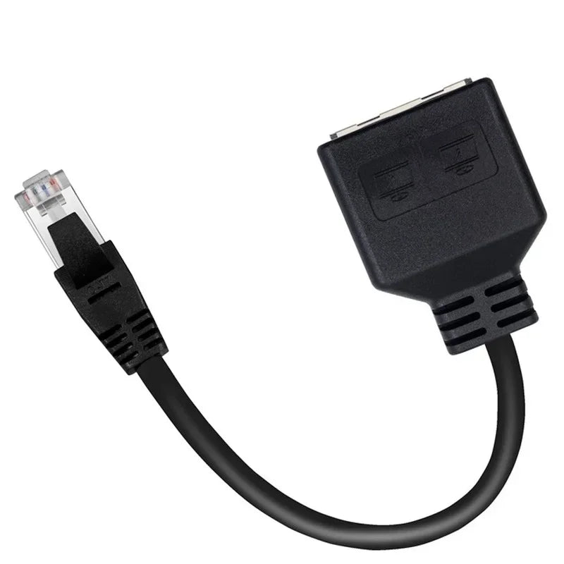 Network Cable RJ45 Male To 2 Female Ethernet LAN Network Adapter Cat 7 Extension for Pc Laptop Qme