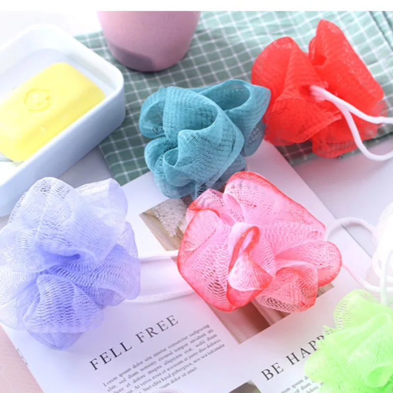 10Pc Color Random Bath Shower Soap Bubble Body Wash Exfoliate Puff Sponge Mesh Net Ball Bath Brushes Random Color Wholesale Qme