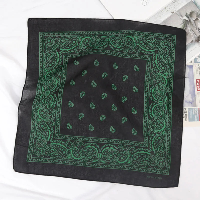 Cotton Cashew Flowers Hip Hop Printed Bandana Men Hijabs Women Qme A-6