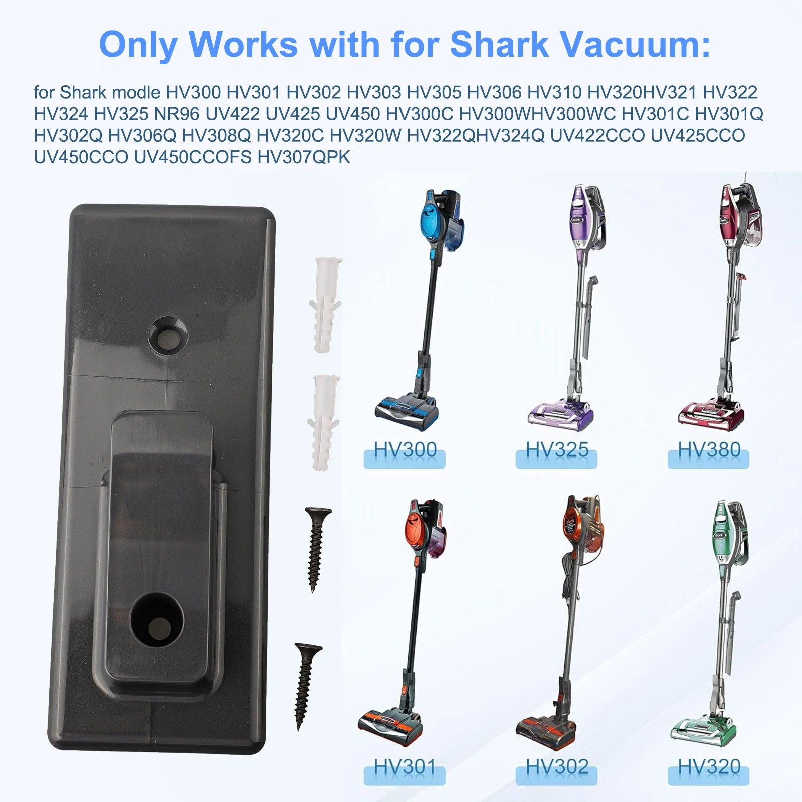Wall Mount Hanger Hook Kit For Shark For Rocket Vacuum HV300 HV302 HV322 HV380 V450 Vacuum Cleaner Accessorie Qme Default Title