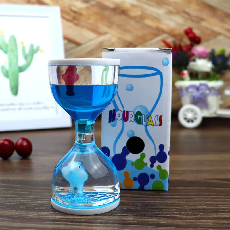 Fluid Floating Oil Timer Relaxation Toy Calming Clock Table Adornment Qme