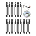 Silicone Cable Ties,Cord Organizer,Cable Straps,Reusable Cord Ties,Travel Cable Organizer ,Cute Elastic Tie, Wire Ties Qme Black 15pcs