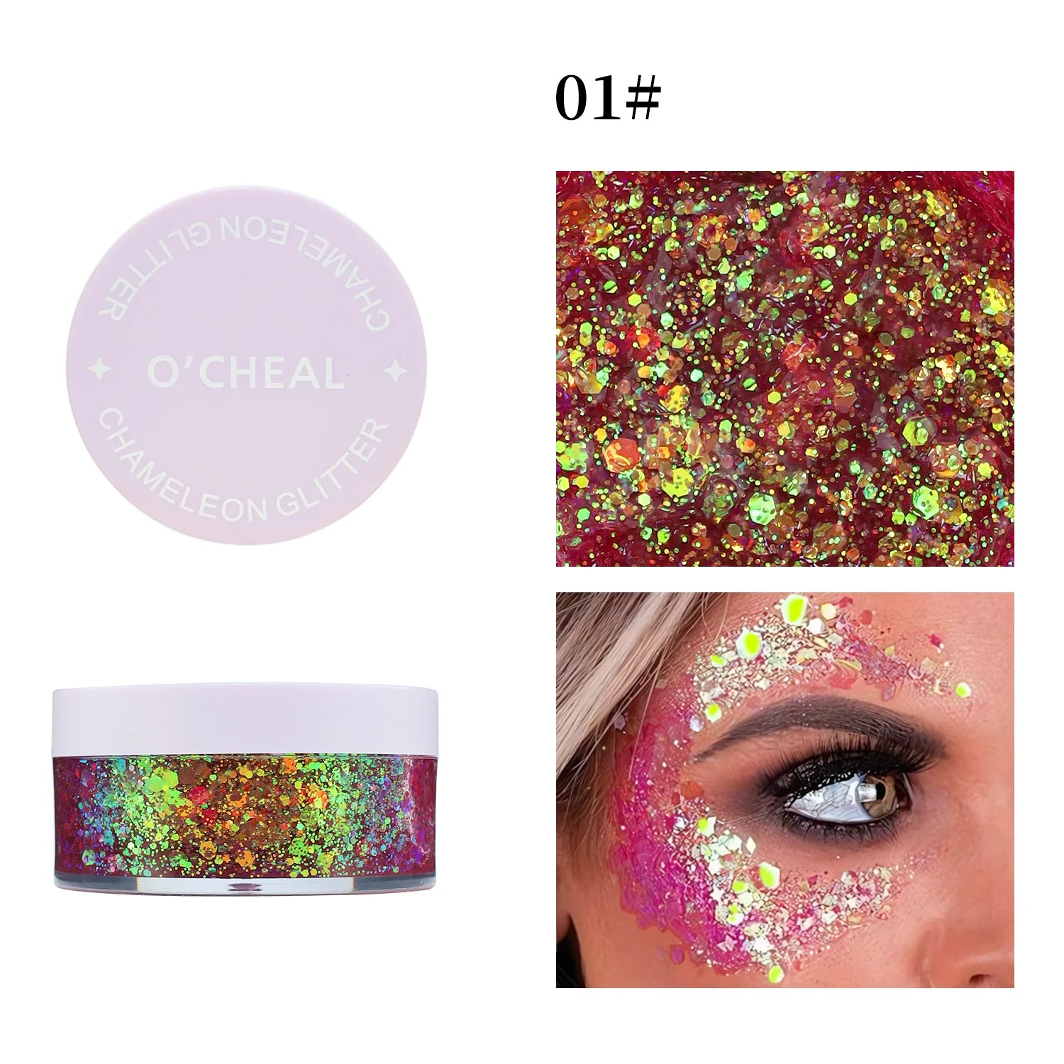 Chameleon Glitter Powder Long-lasting Waterproof Shiny Suitable Hair Qme 01