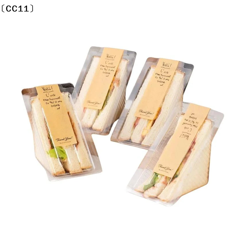 Disposable Triangular Sandwich Box Transparent Plastic Takeaway Qme