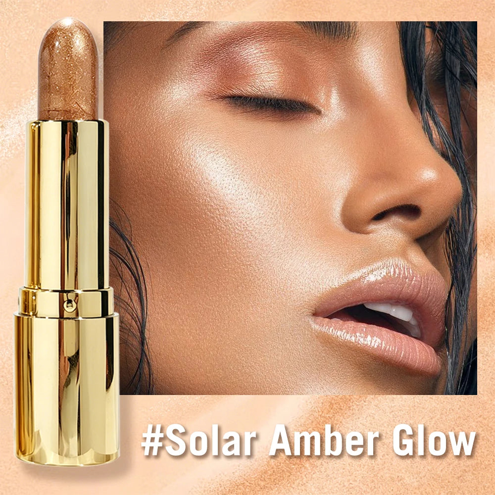 JUJU DREAM Waterproof Highlighter Stick Silky Shimmer Glow Multi-use Qme
