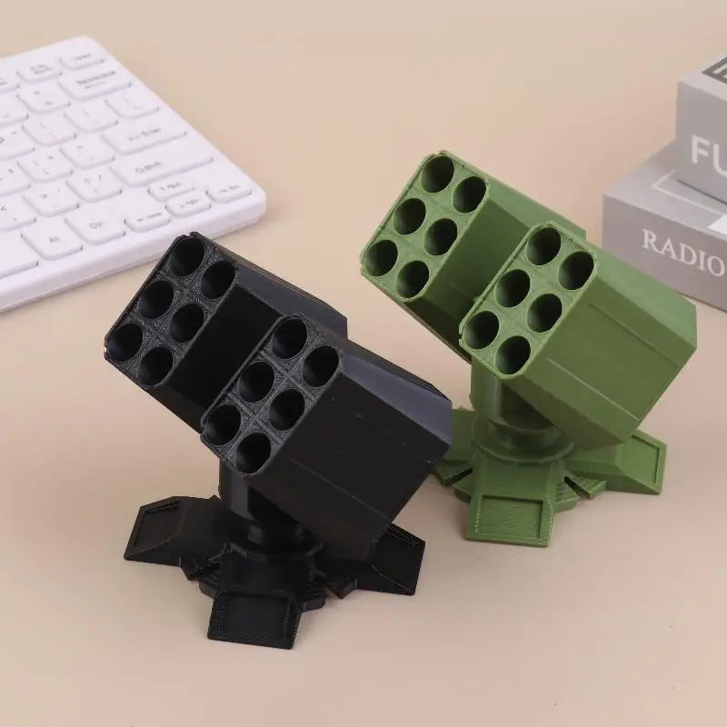 Launcher Pen Stand Desktop Organizer Home Office Decoration 3D Qme
