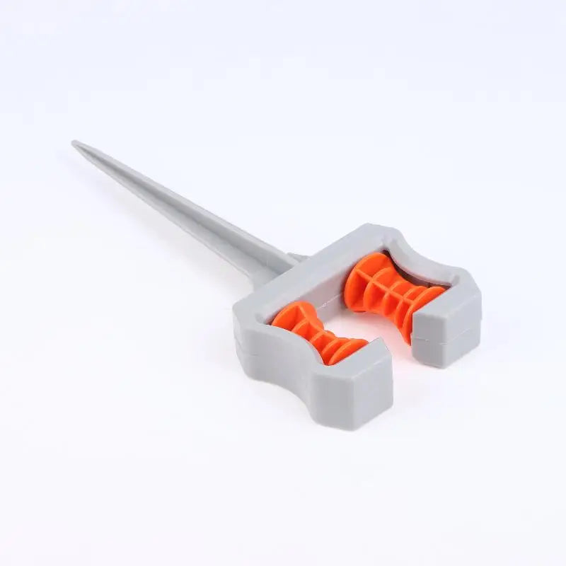 Garden Hose Guide Spike ABS Water Pipe Positioning Holder Roller Qme Gray