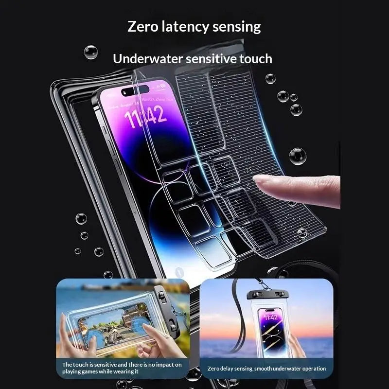 Waterproof Phone Pouch Drift Diving Swimming Bag Underwater Dry Case Qme