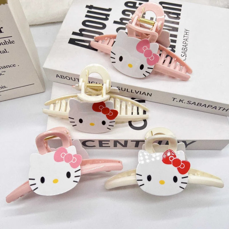 Hello Kitty High-Quality Cute Cat Hair Clip Student Hair Clip Versatile Hair Clip and Headpiece Shark Clip Qme