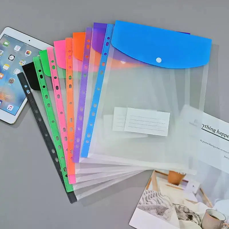6 12 Packs A4 Binder Pocket Organizer Folders Expandable Plastic Qme