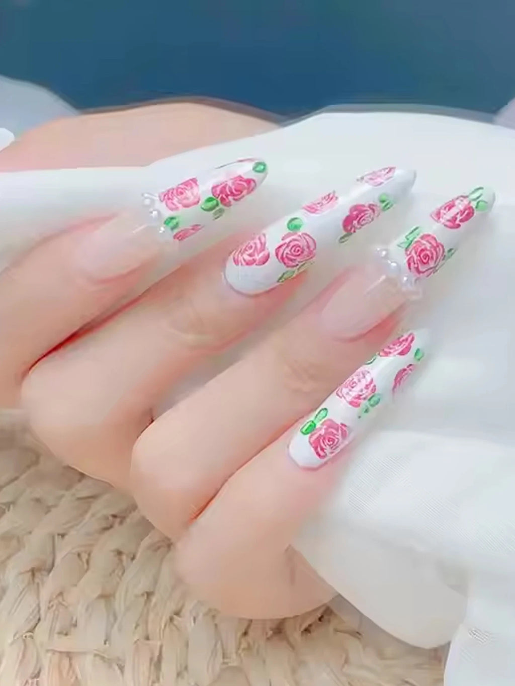 6 Nail Art Stamp Pen DIY Dotting Tools Women Girls Home Qme