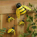 4PCS Decorative Metal Art Bumble Bee Backyard Garden Accents Wall Ornament Patio Decoration Outdoor Decor Garden Statues 2023 Qme 1 Set