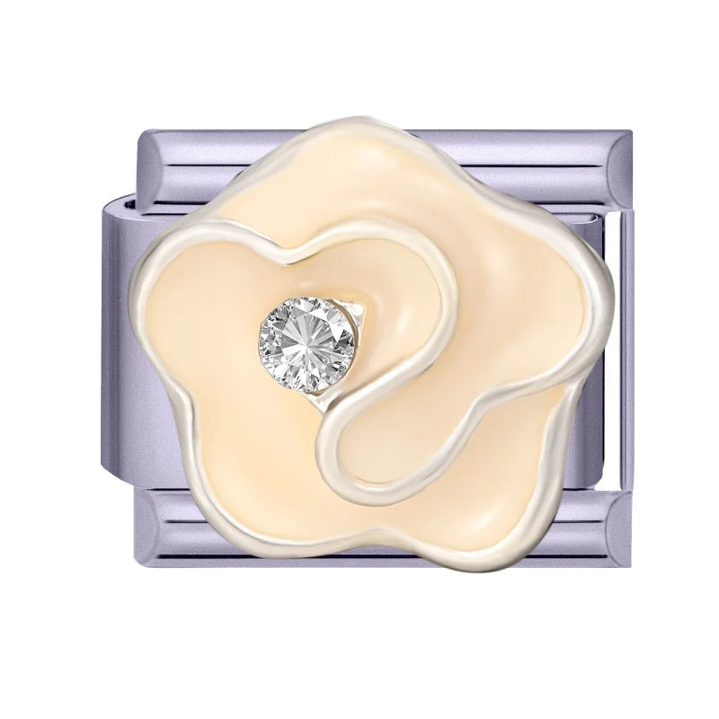 2026 Y2K Charm Beautiful Purple Sunset Zircon Italian Links Fit