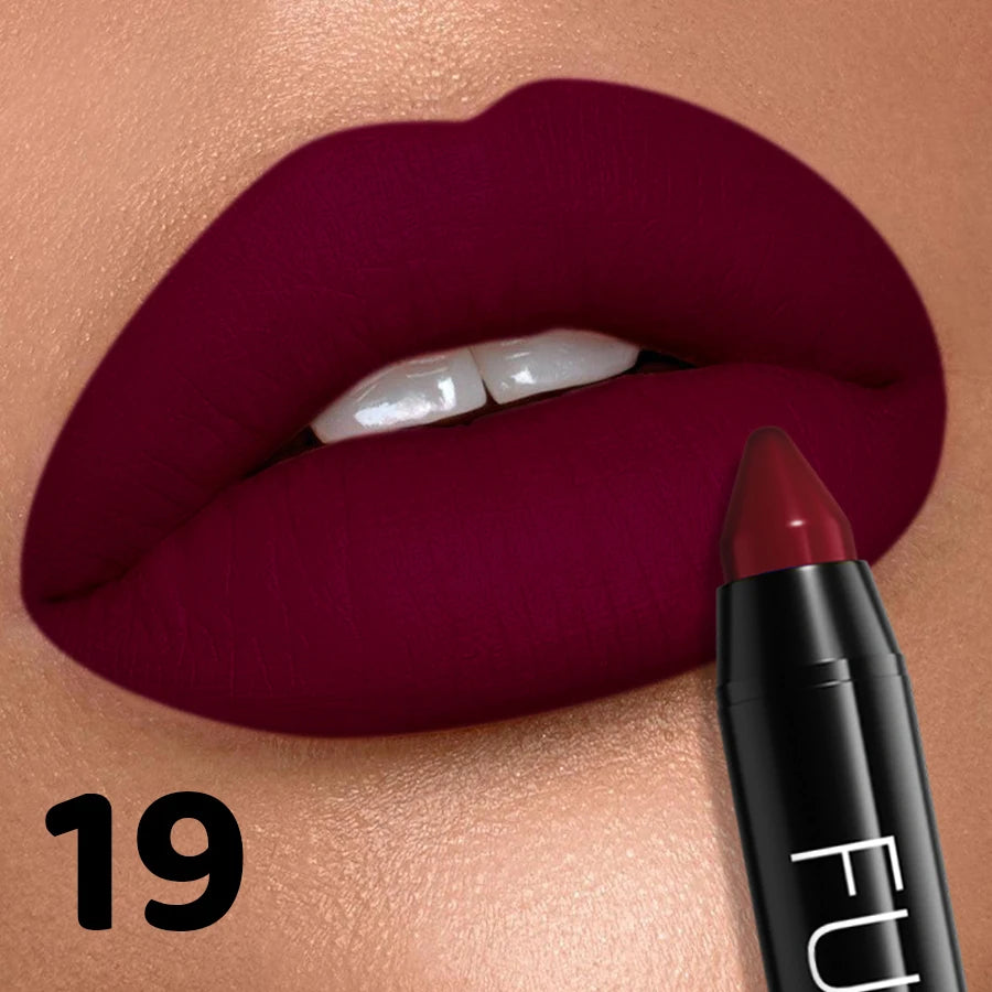 16 Nude Brown Lipliner Pen Waterproof Lipstick Sexy Red Matte Contour Qme 19
