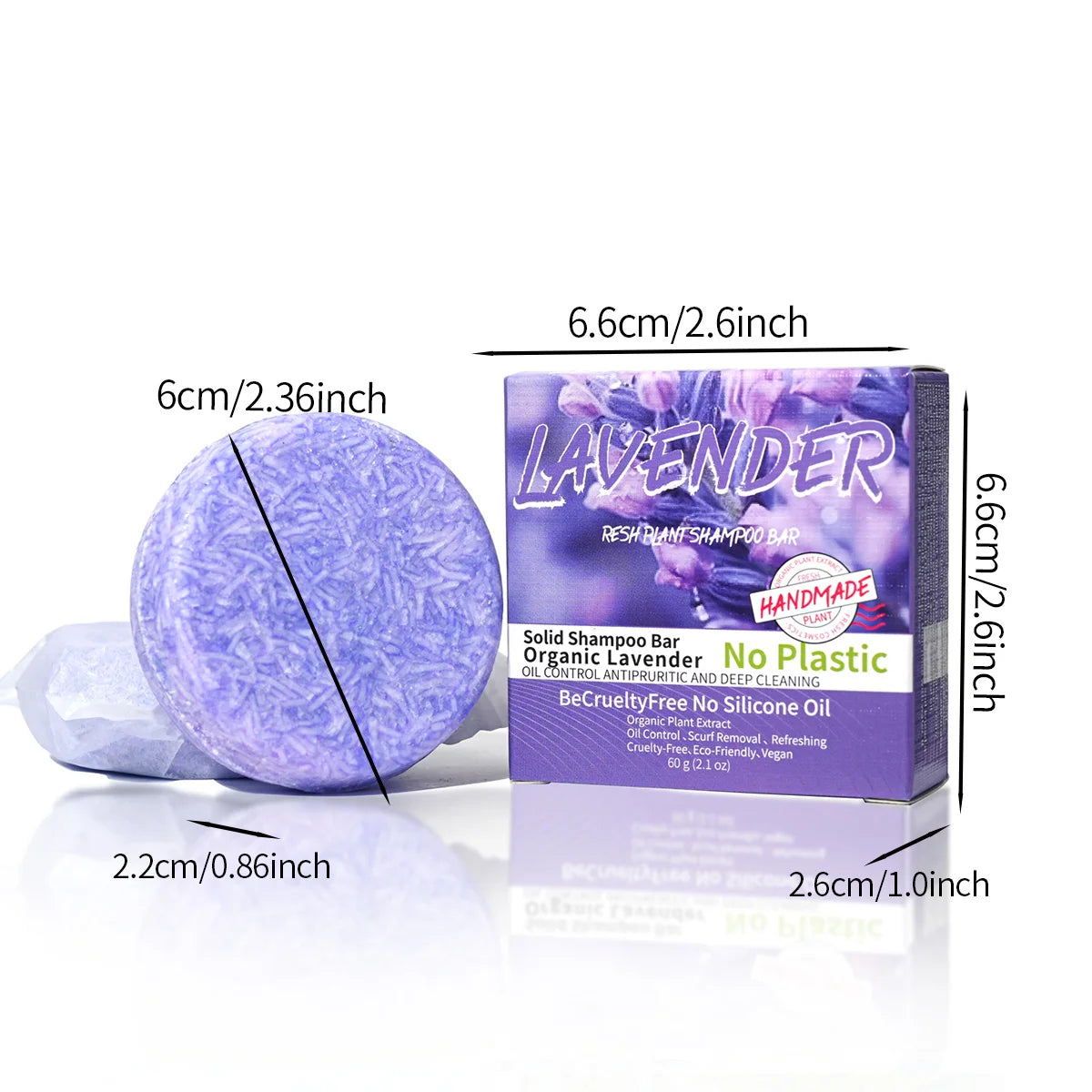 Provence Lavender Essential Oil Shampoo Soap Handmade Hair Care Solid Qme