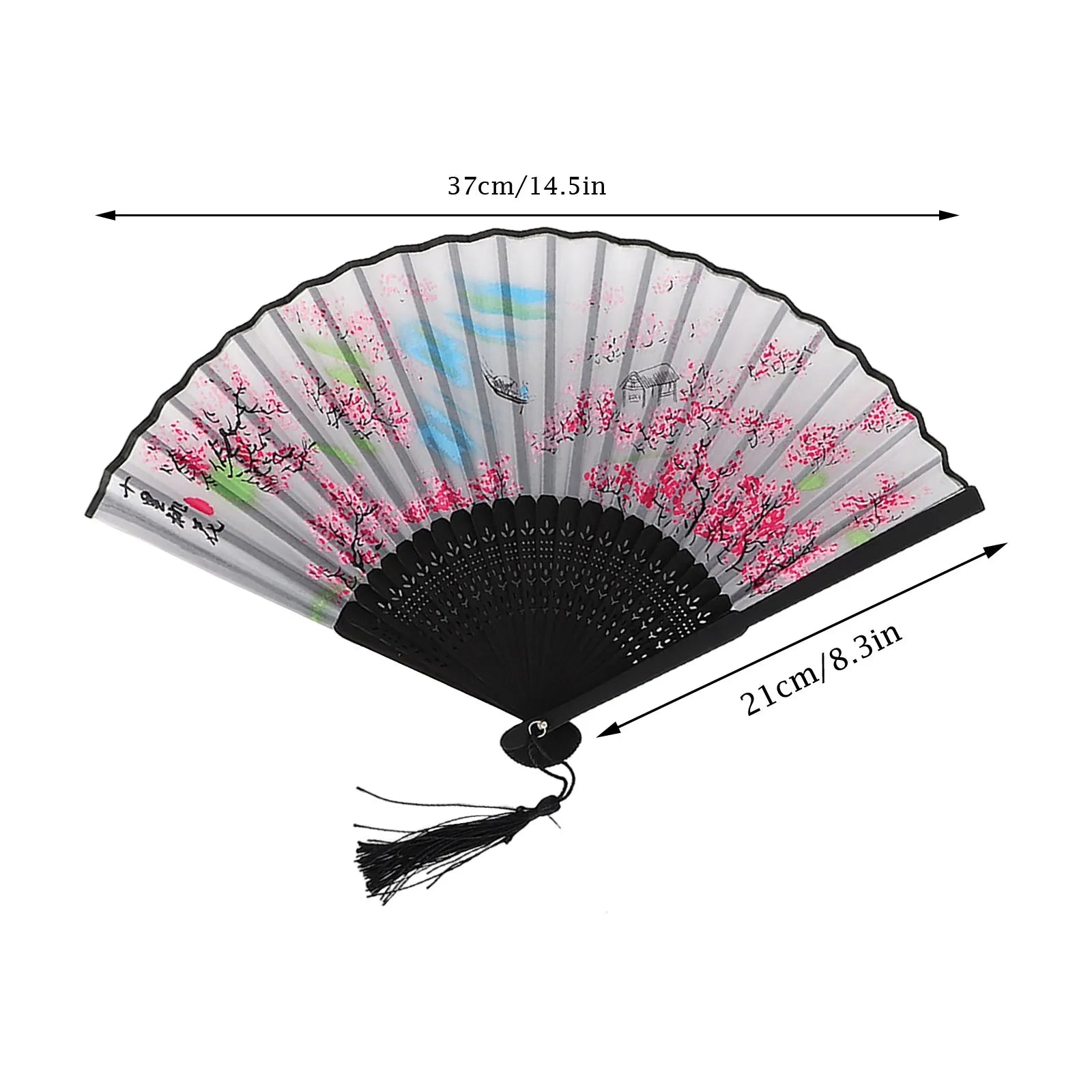 Chinese Style Folding Wood Dance Fans Hollow Ribs Elegant Vintage Style Trim Handheld Fan Foldable Wedding Party Home Decor Qme