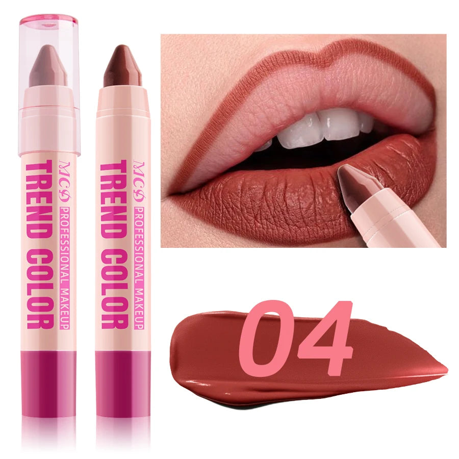 Moisturizing 12 Lipliner Pen Waterproof Plumping Stain Lipstick Qme 04