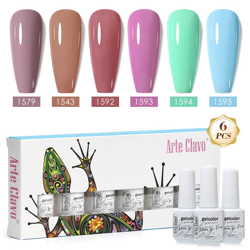 Arte Clavo Colourful Box Nail Gel Polish Semi Permanent UV Led