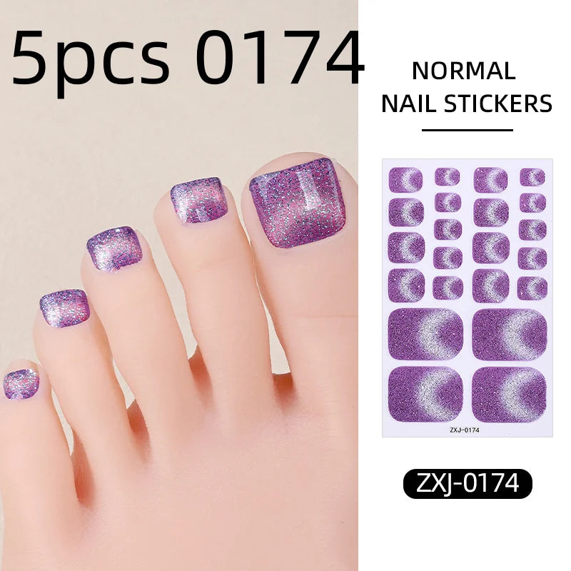 Cat Eye Nail Art Stickers Self Adhesive Toe Nails Full Cover Toenail