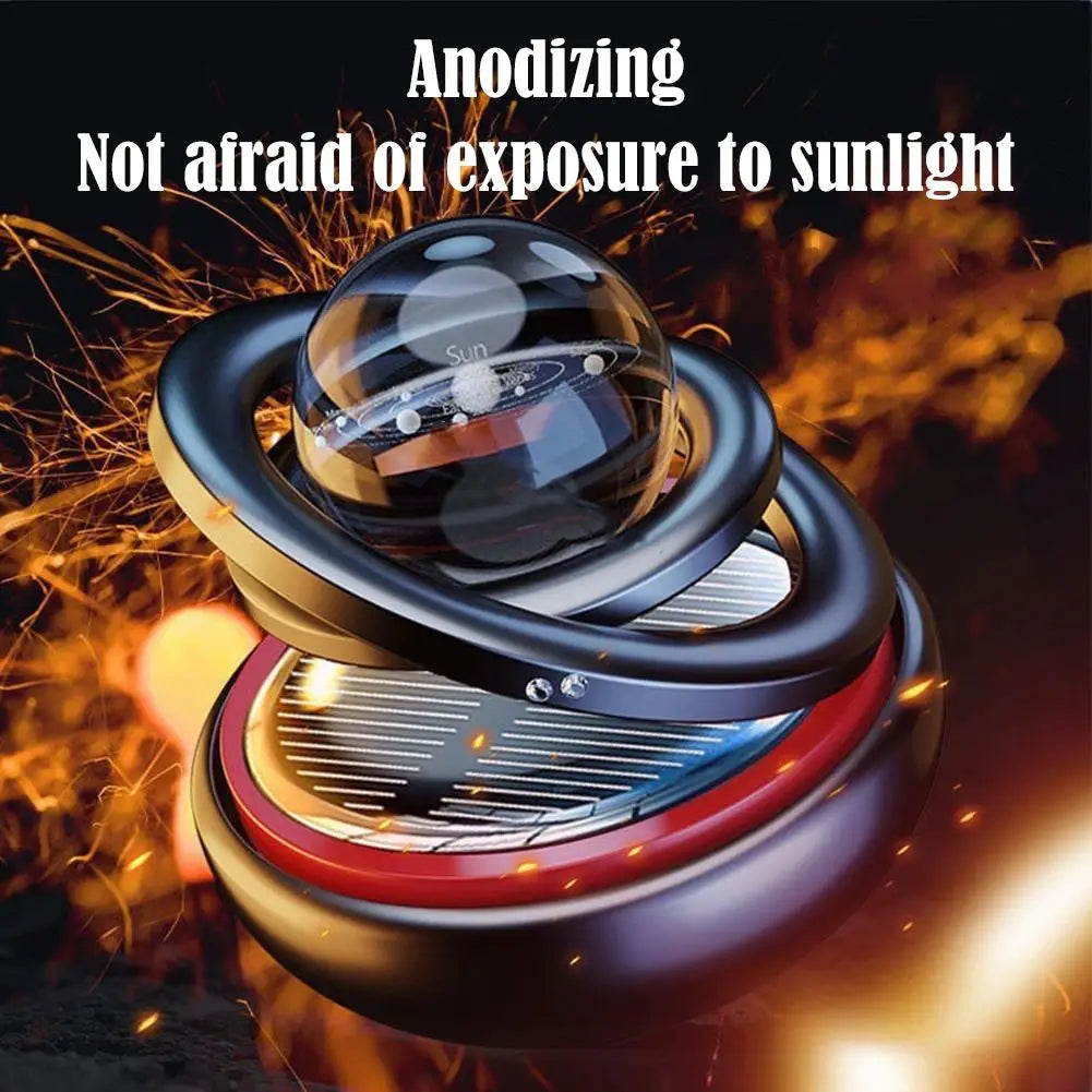 NEW Solar Power Car Perfume Car Air Freshener Solar Ornaments Rotating Aromatherapy Perfume Ornaments Creative Car Diffuser Qme