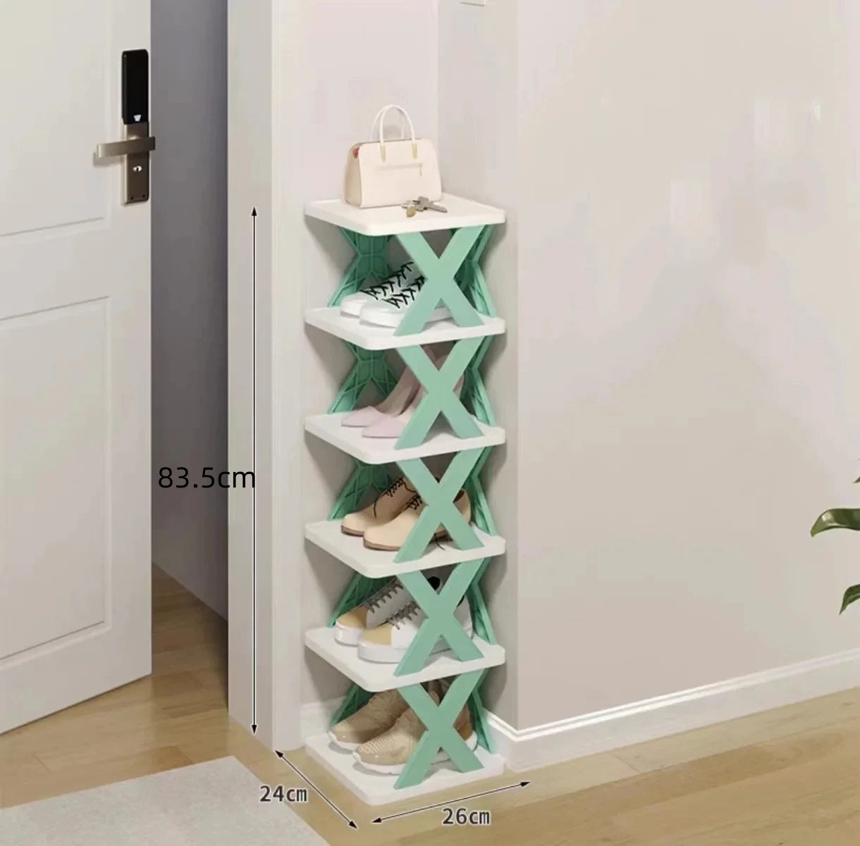 Multifunctional Shoe Cabinets Free Splicing Storage Rack Detachable Shoe Storage Saving Space Household Door Shoe Organizer Rack Qme 6th Blue color
