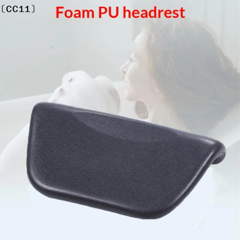 PU Spa Bath Pillow Bathtub Non-slip Suction Cups Headrest Waterproof Qme Default Title