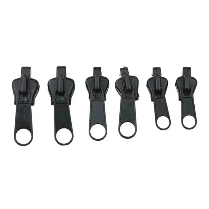 24pcs Black Instant Zipper Universal Instant Fix Zipper Repair Kit Replacement Zip Slider Teeth Rescue New Design for DIY Sewing Qme 6pcs black
