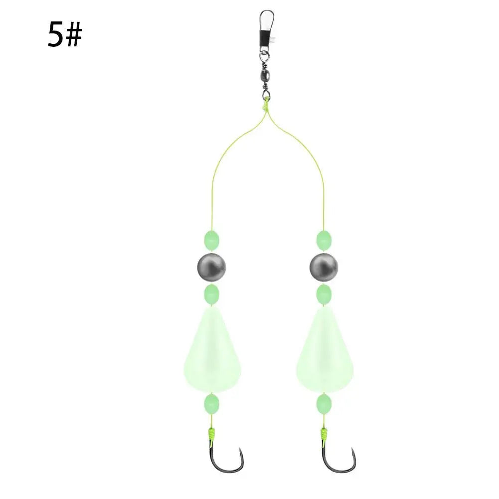 Night Fishing Rig Double Hook Line Reverse Subline Teaser European Qme C