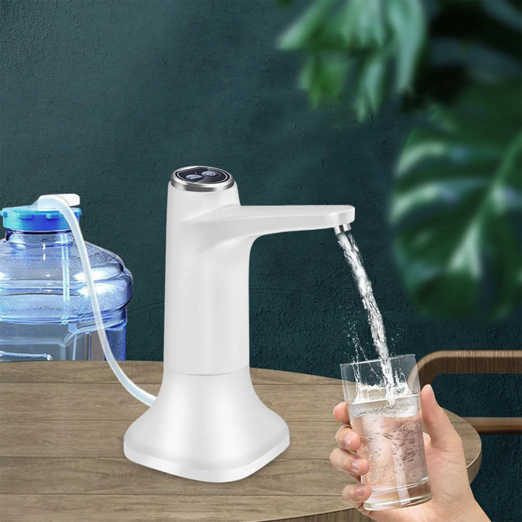 USB Rechargeable Automatic Water Bottle Dispenser Electric Drinking Pump Portable Bottle Pump for Office Home School Use Qme
