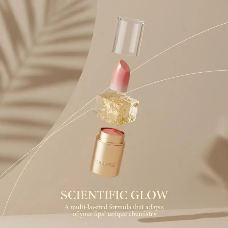 Changing Lip Balm Glitter Gold Flakes Lightweight Hydrating Non Qme