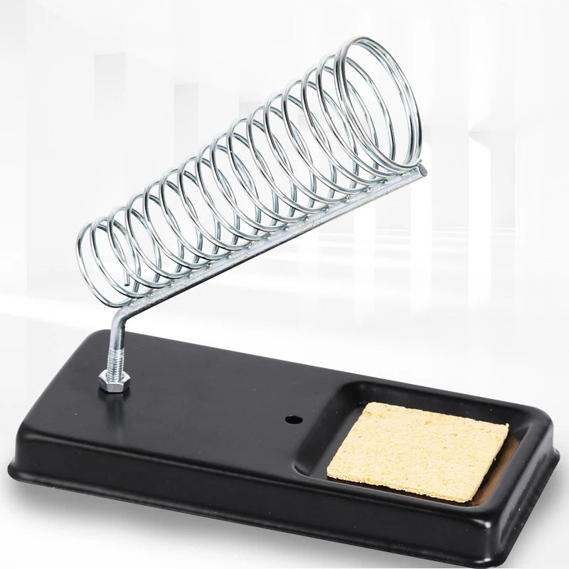 Portable Soldering Iron Stand Holder Tin Welding Cleaning Sponge Qme