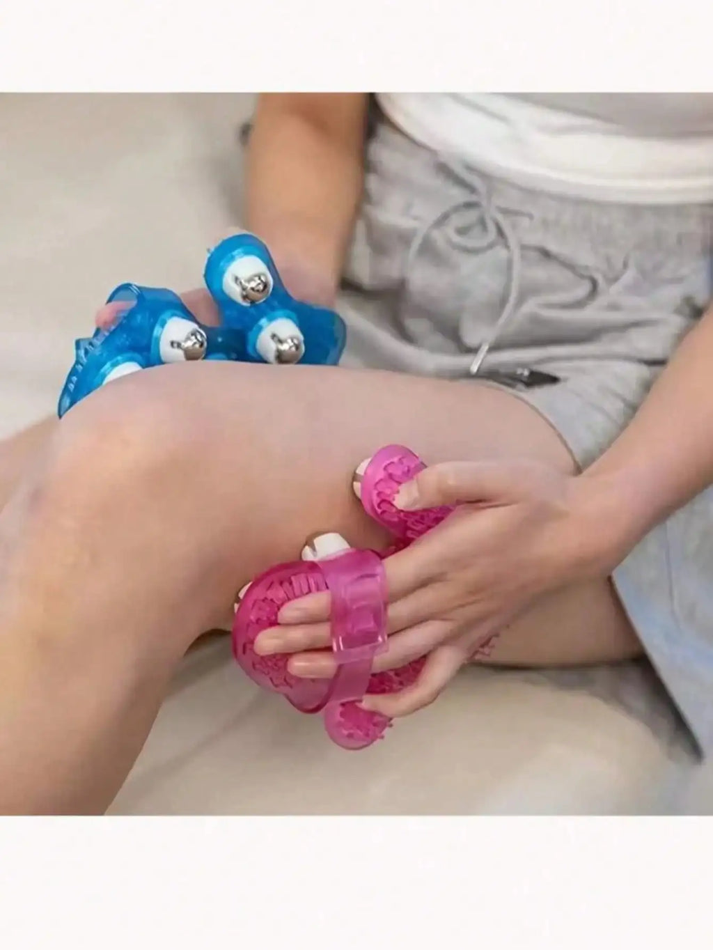 360 Rotating Silicone Body Massager 9 Steel Balls Full Abdomen Leg Qme
