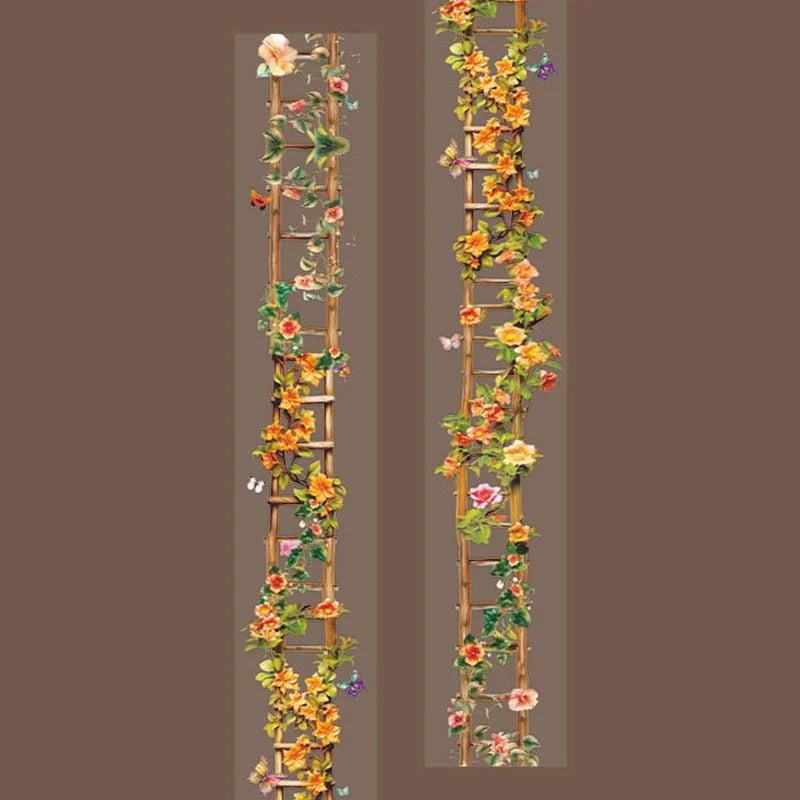 Washi Tape 40mm*2m Flower Ladder Garden Landscaping Tape - Handbook Stationery for DIY Handmade & Scrapbook Diary Decoration Qme 2