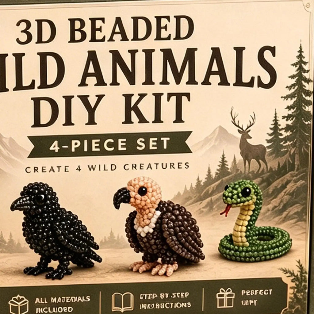 3D Beaded Animal Diy Colorful Beadwork Art Craft Cute Bead Adults Qme China Mainland