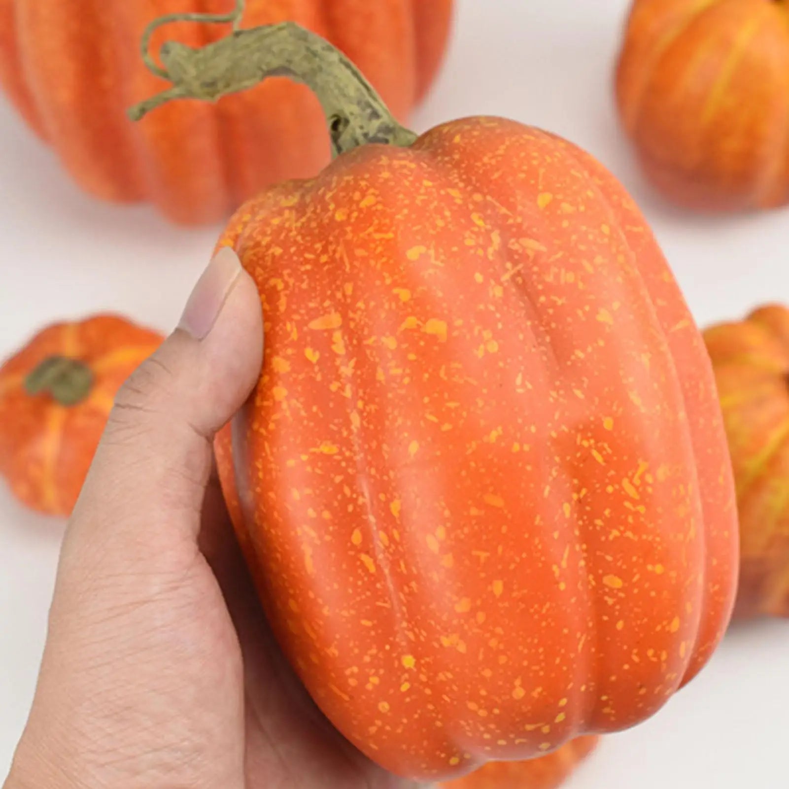 Fake Pumpkin Foam Pumpkins Assorted Sizes Faux Artificial Tabletop Qme