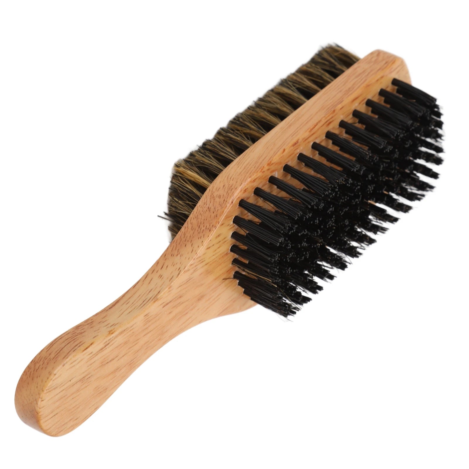 Beard Brush Double Sided Beard Brush Double Sided Beard Brush Imitation Brush with Rubber Wood Handle for Men Qme
