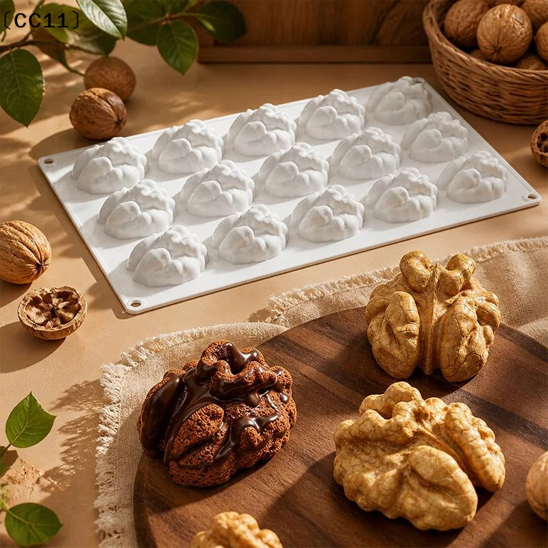 Pecan Nuts Design Silicone Chocolate Mold Food Grade Mousse Cake Qme